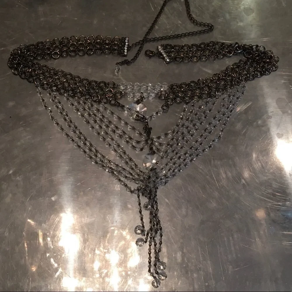 🎃- CHANDELIER BELT w Rhinestone Trim!